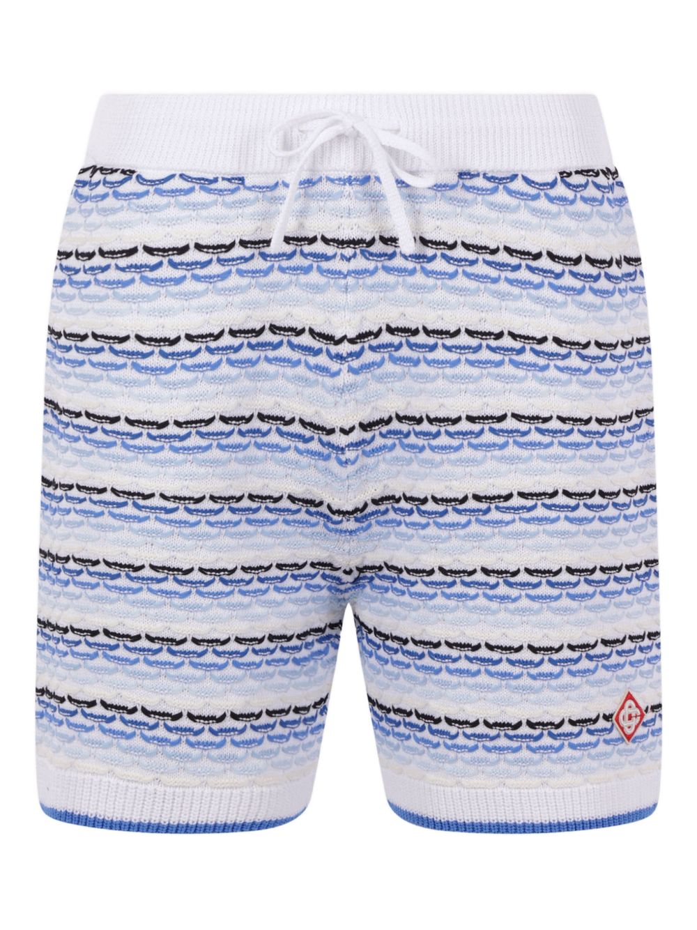 Pantaloncini a righe con logo a rombo in blu Casablanca - uomo 