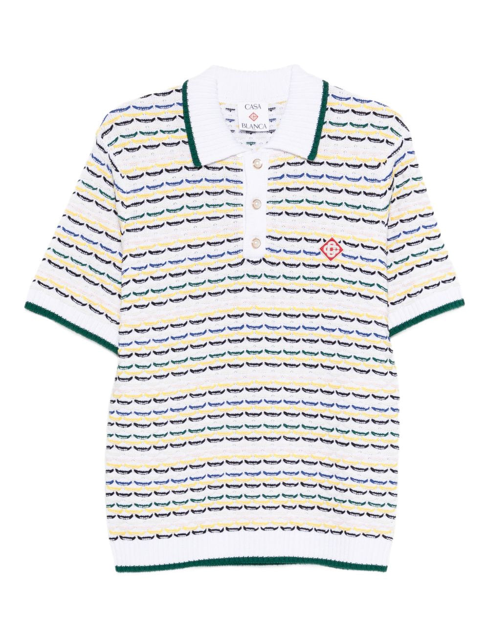 Polo a righe  in bianco Casablanca - uomo 