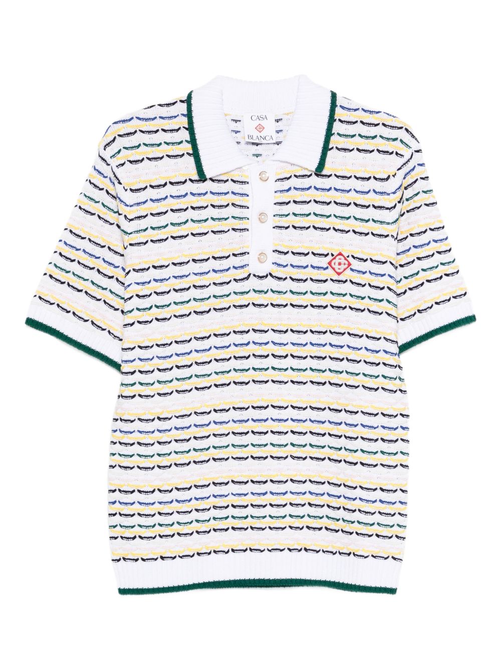 Polo a righe  in bianco Casablanca - uomo 