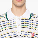 Polo a righe  in bianco Casablanca - uomo 