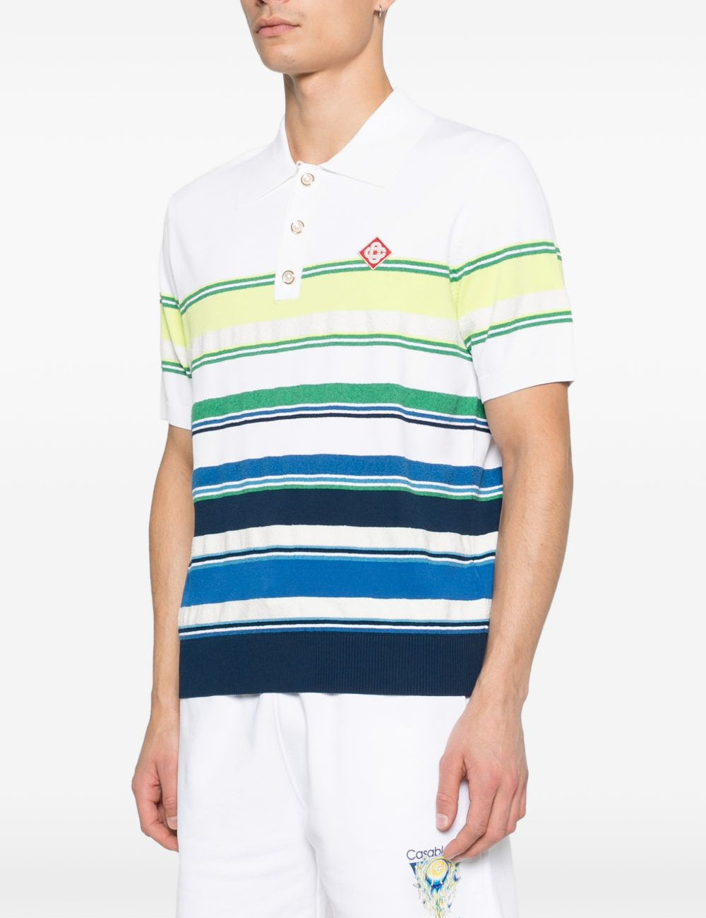 Polo a righe  in bianco Casablanca - uomo 