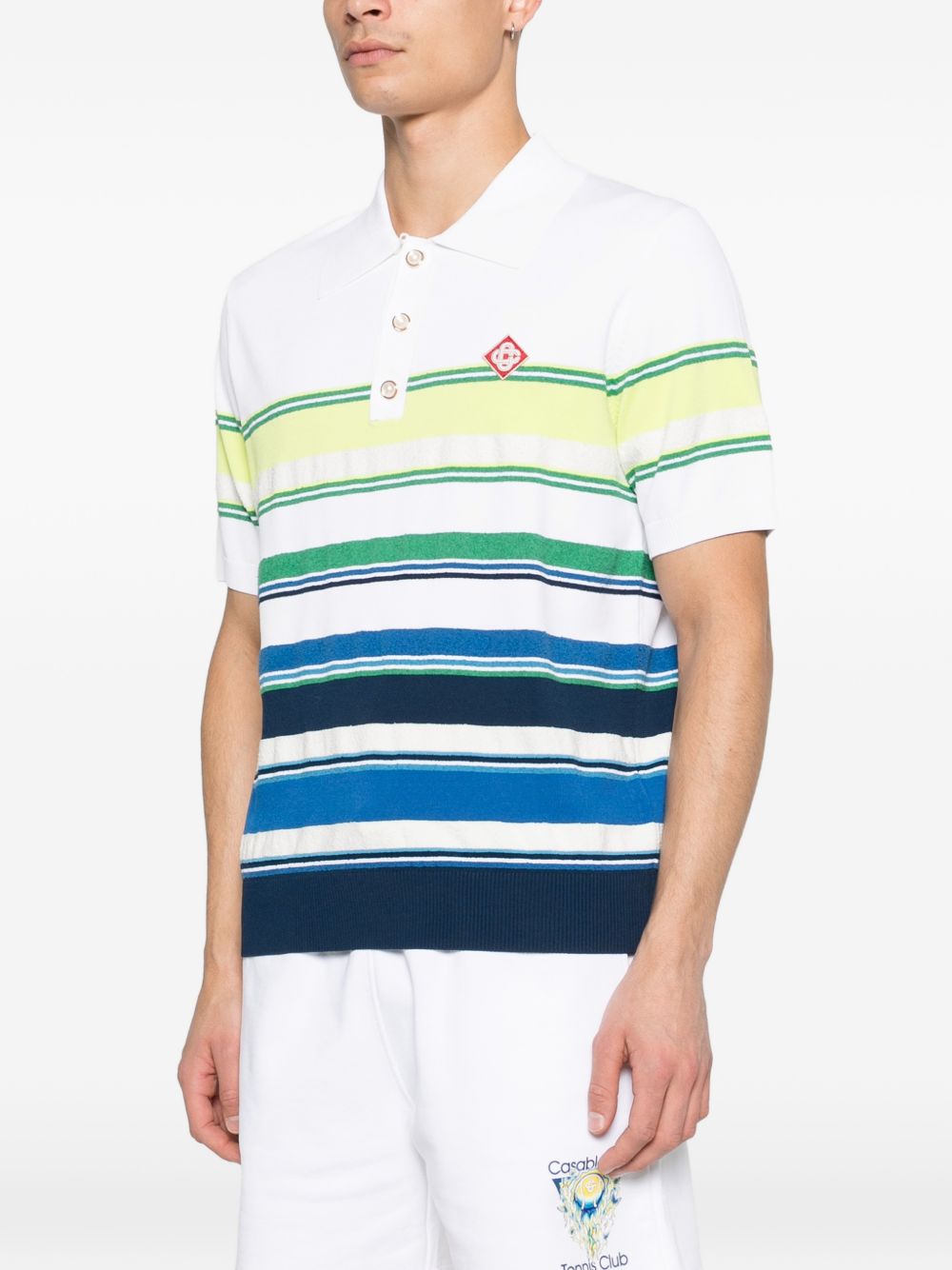 Polo a righe  in bianco Casablanca - uomo 