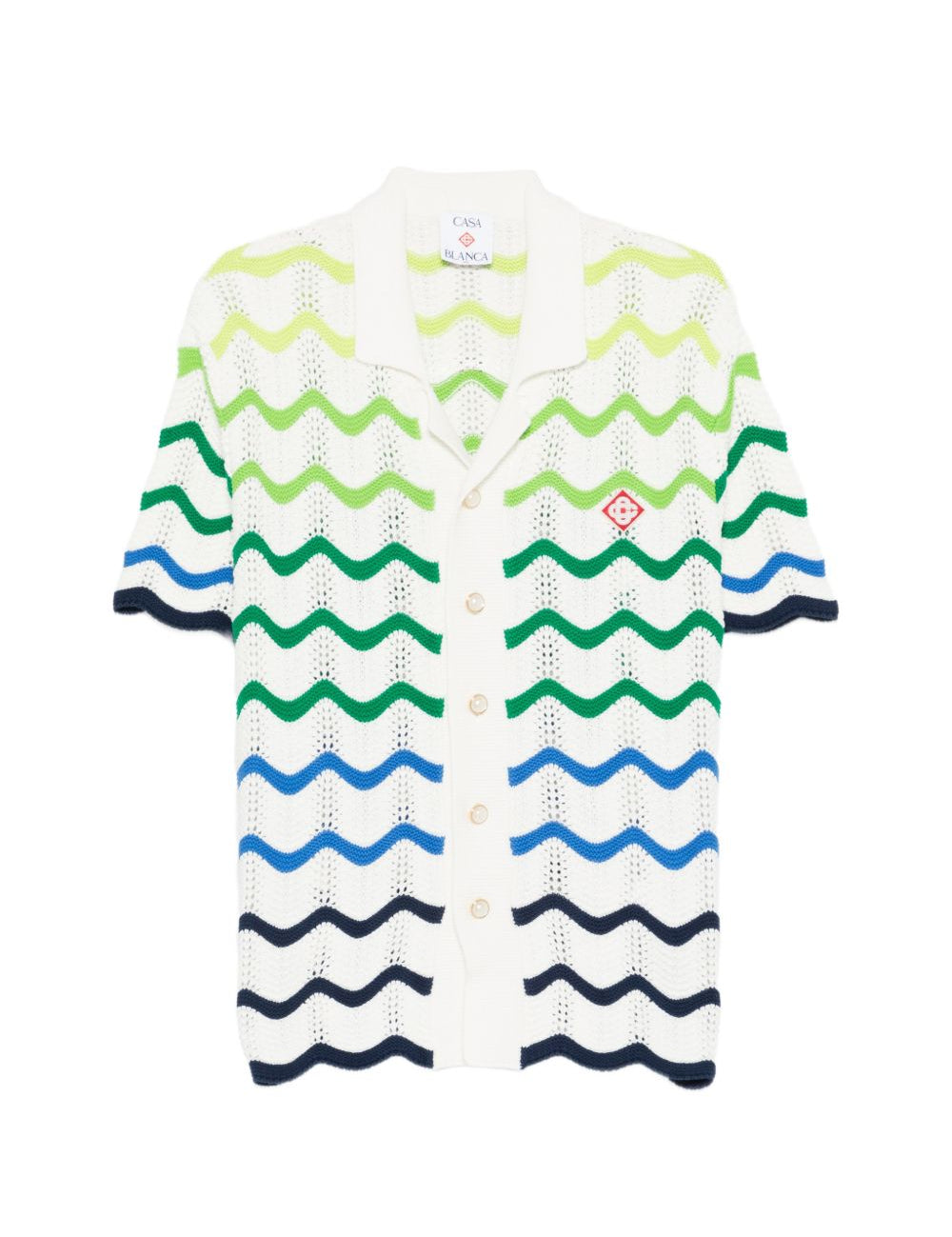 Camicia all'uncinetto multicolor Casablanca - uomo 