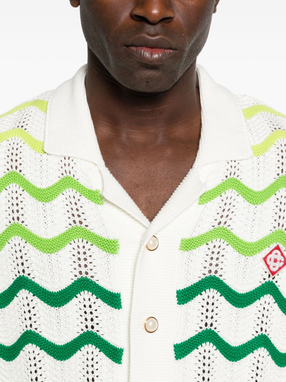 Camicia all'uncinetto multicolor Casablanca - uomo 