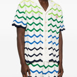 Camicia all'uncinetto multicolor Casablanca - uomo 