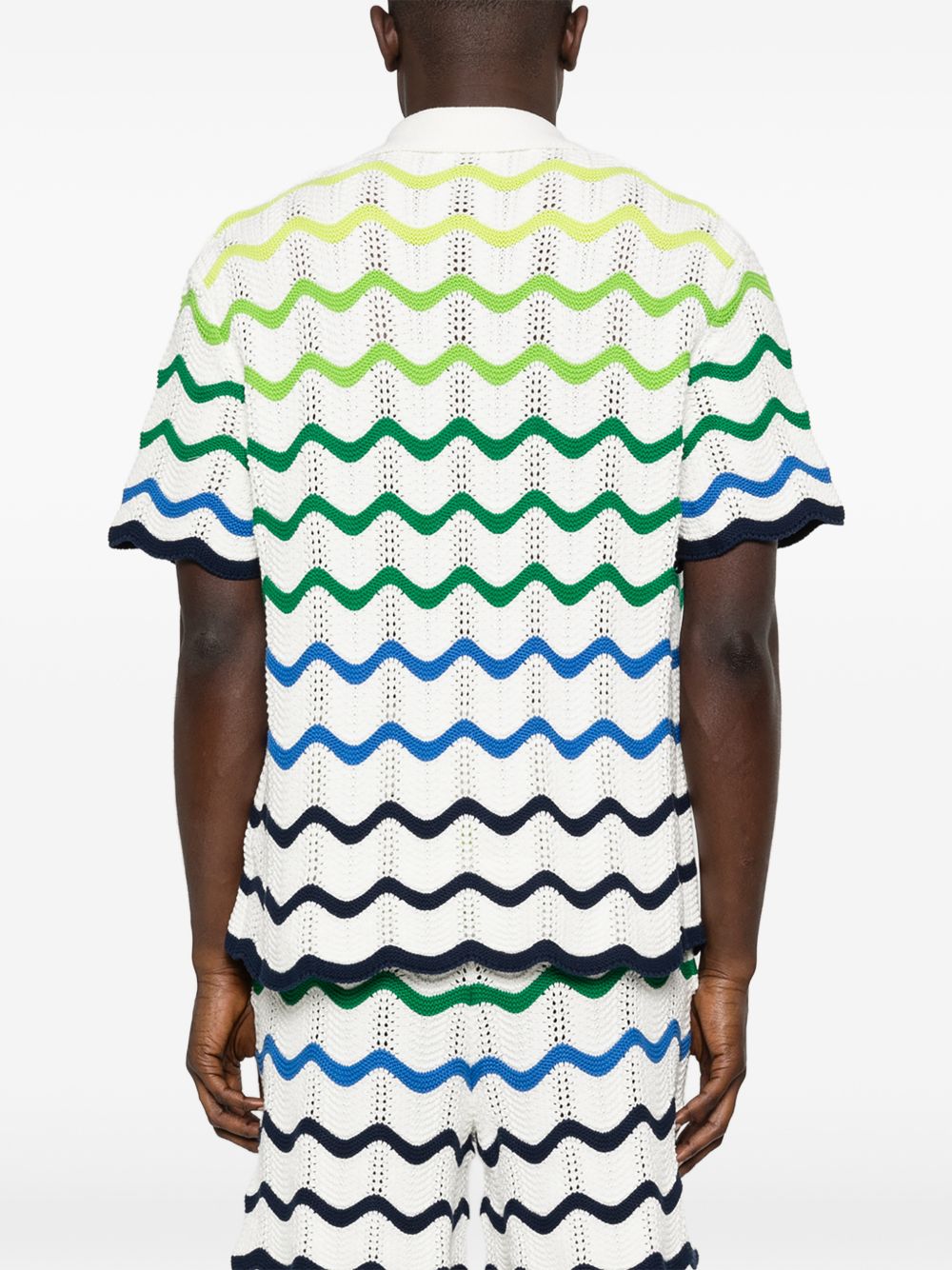 Camicia all'uncinetto multicolor Casablanca - uomo 