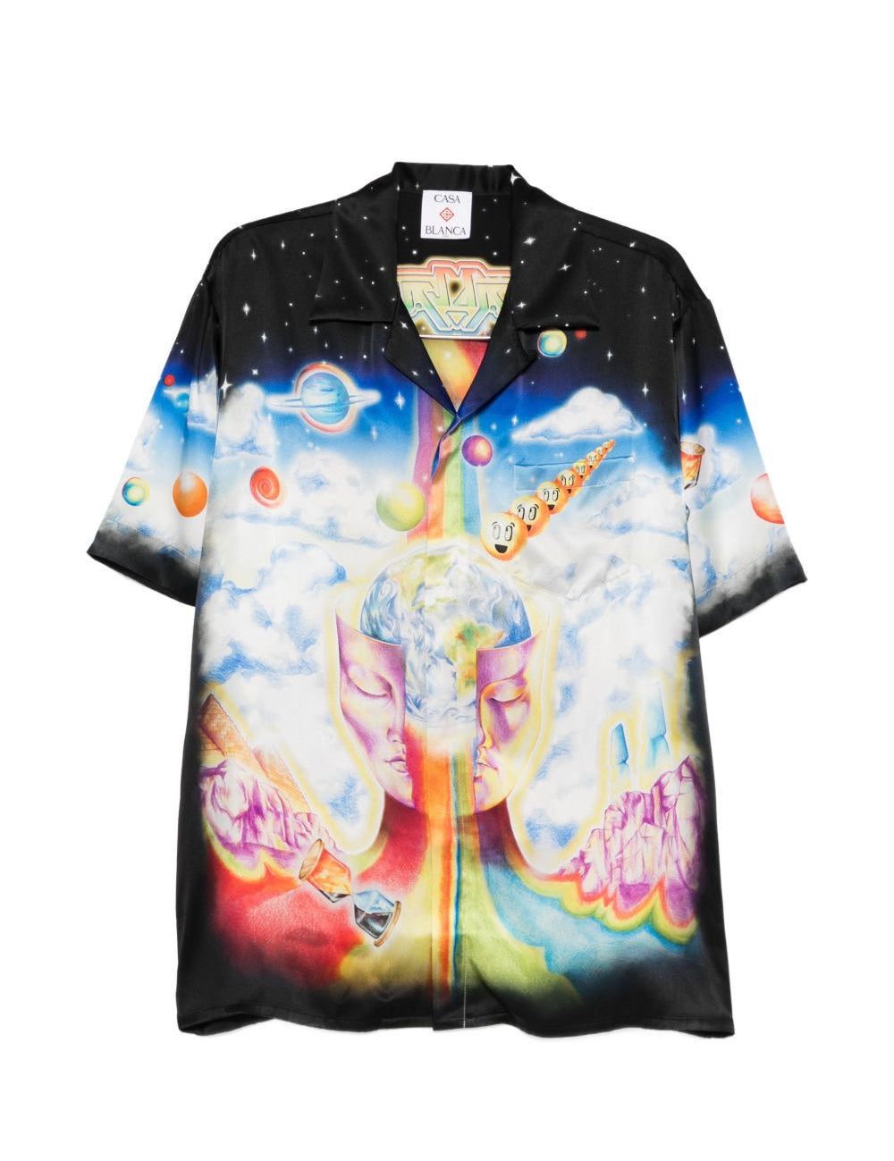 Camicia con stampa galaxy in nero Casablanca - uomo 