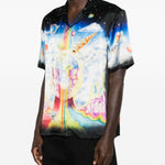 Camicia con stampa galaxy in nero Casablanca - uomo 