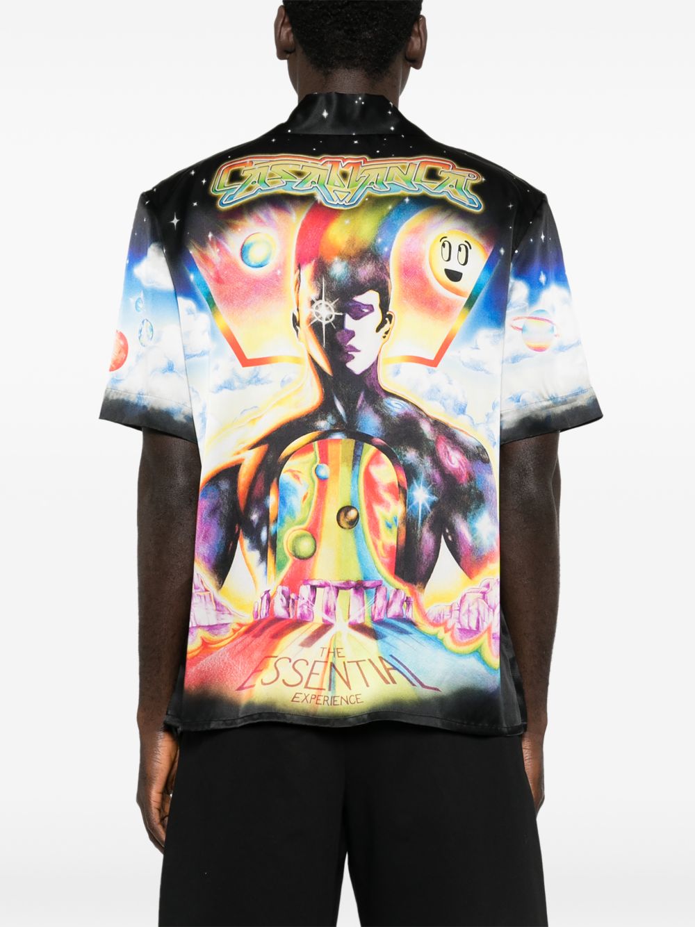 Camicia con stampa galaxy in nero Casablanca - uomo 