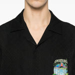 Camicia a maniche corte con stampa grafica in nero Casablanca - uomo 
