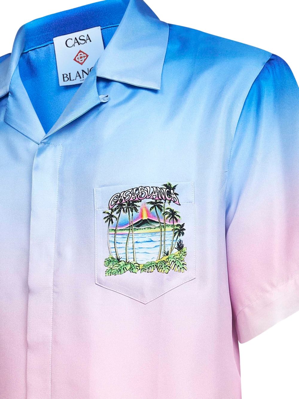 Camicia con stampa in blu Casablanca - uomo 