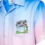 Camicia con stampa in blu Casablanca - uomo 