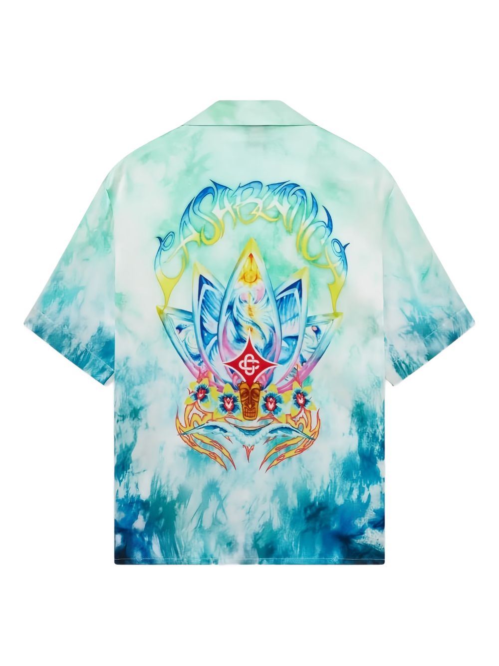 Camicia con fantasia tie dye in blu Casablanca - uomo 