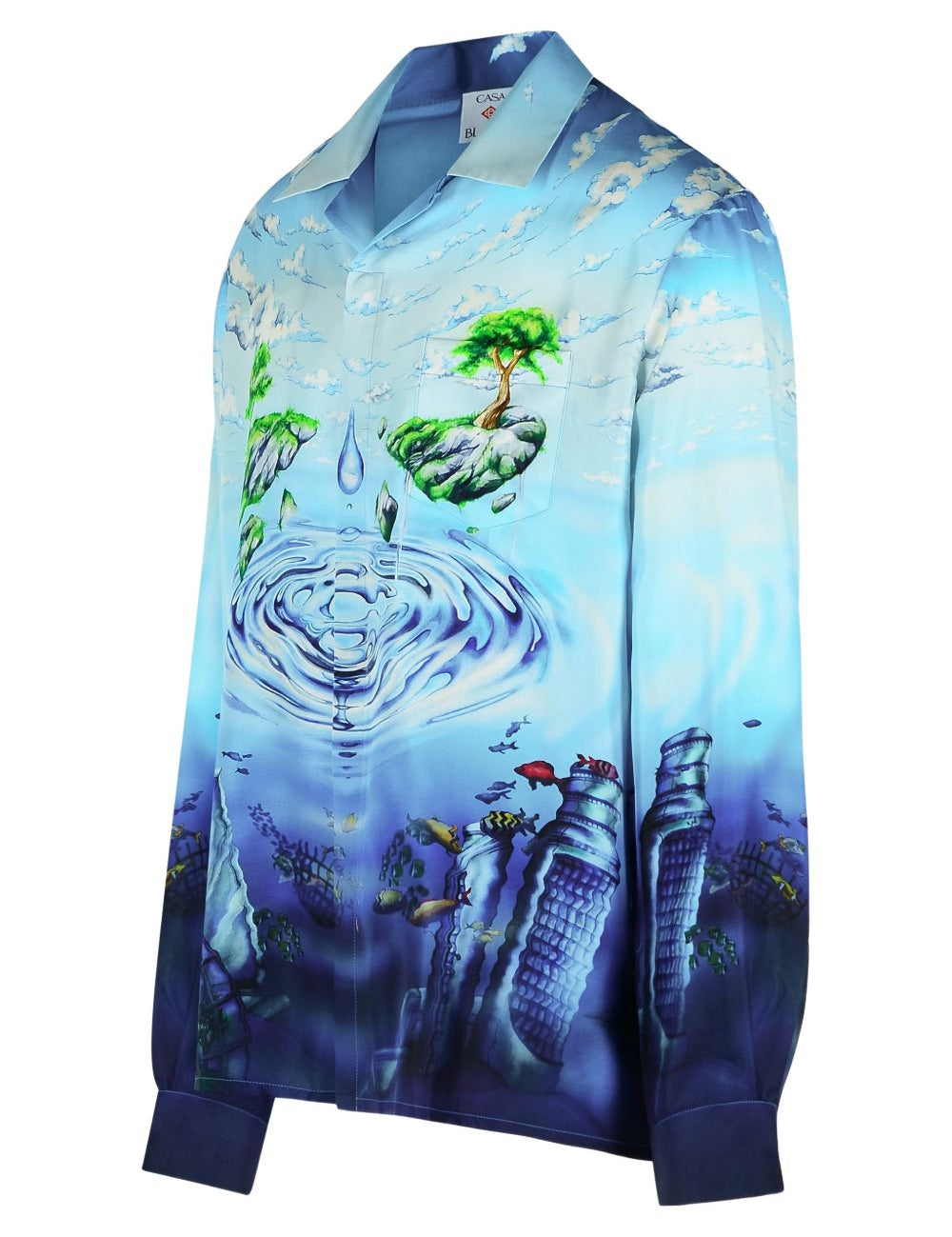 Camicia Lost Atlantis in blu Casablanca - uomo 