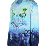 Camicia Lost Atlantis in blu Casablanca - uomo 