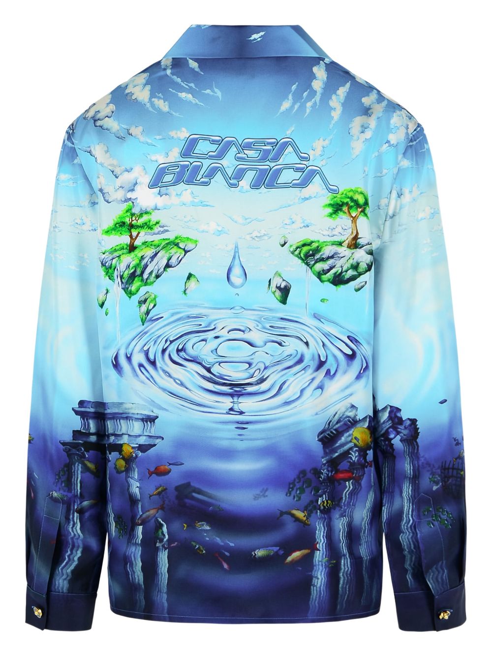 Camicia Lost Atlantis in blu Casablanca - uomo 