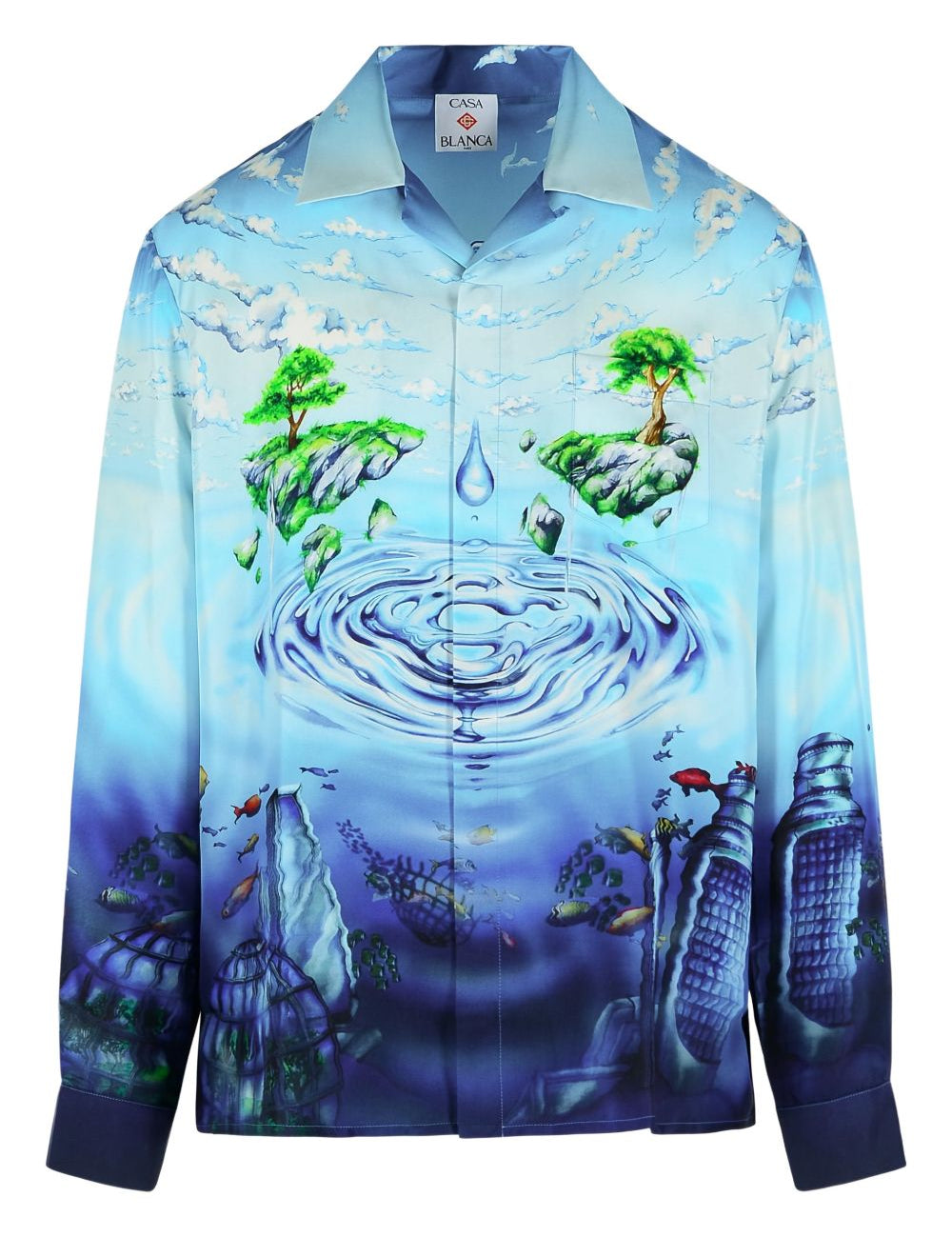Camicia Lost Atlantis in blu Casablanca - uomo 