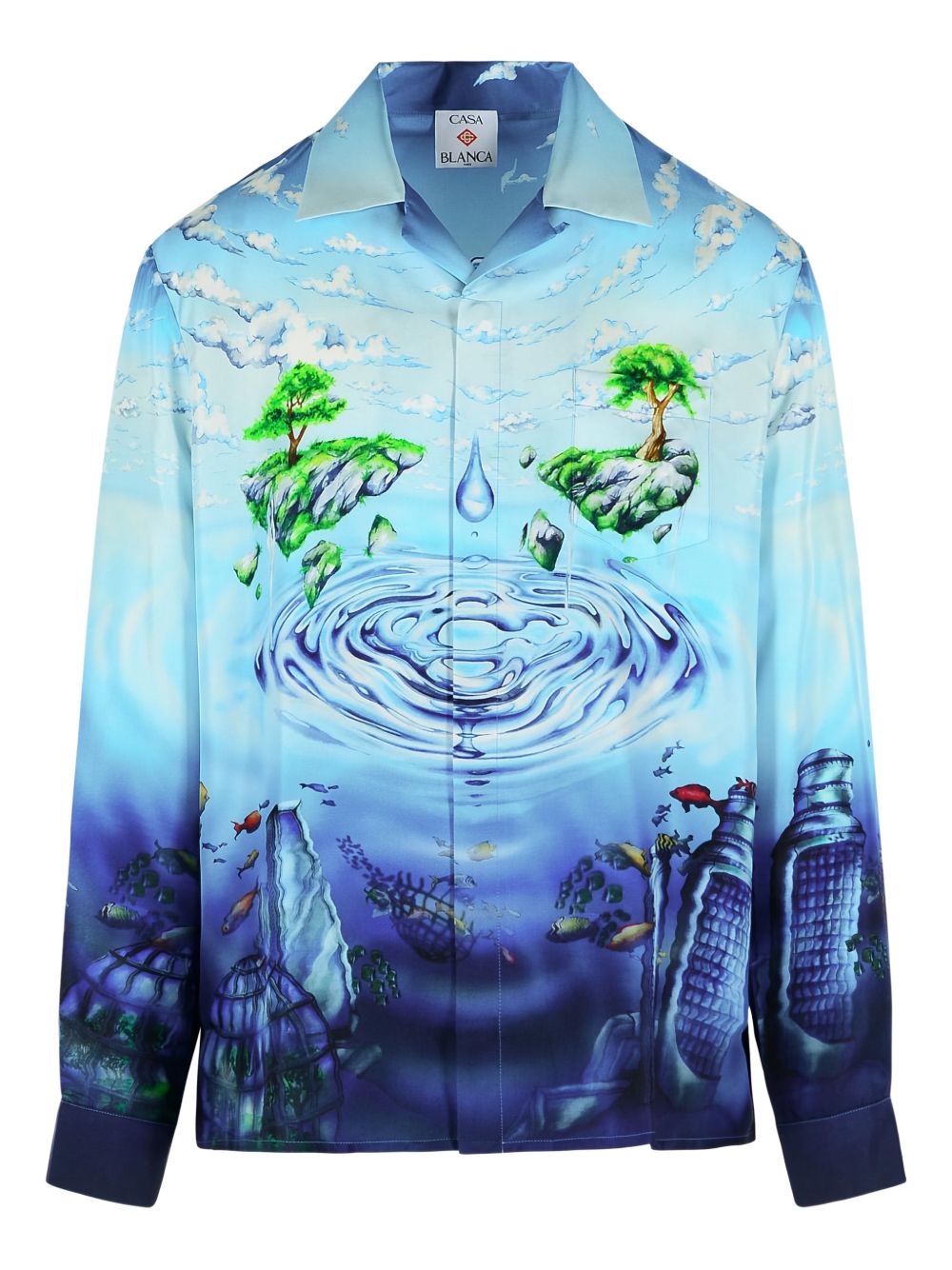 Camicia Lost Atlantis in blu Casablanca - uomo 