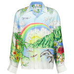 Camicia a maniche lunghe aloha in bianco Casablanca - uomo 