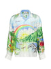 Casablanca white aloha long-sleeved shirt - men