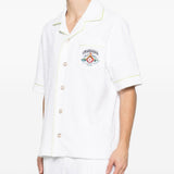 Camicia a maniche corte con stampa grafica in bianco Casablanca - uomo 