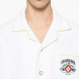 Camicia a maniche corte con stampa grafica in bianco Casablanca - uomo 