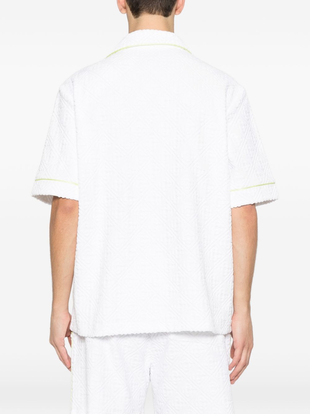 Camicia a maniche corte con stampa grafica in bianco Casablanca - uomo 
