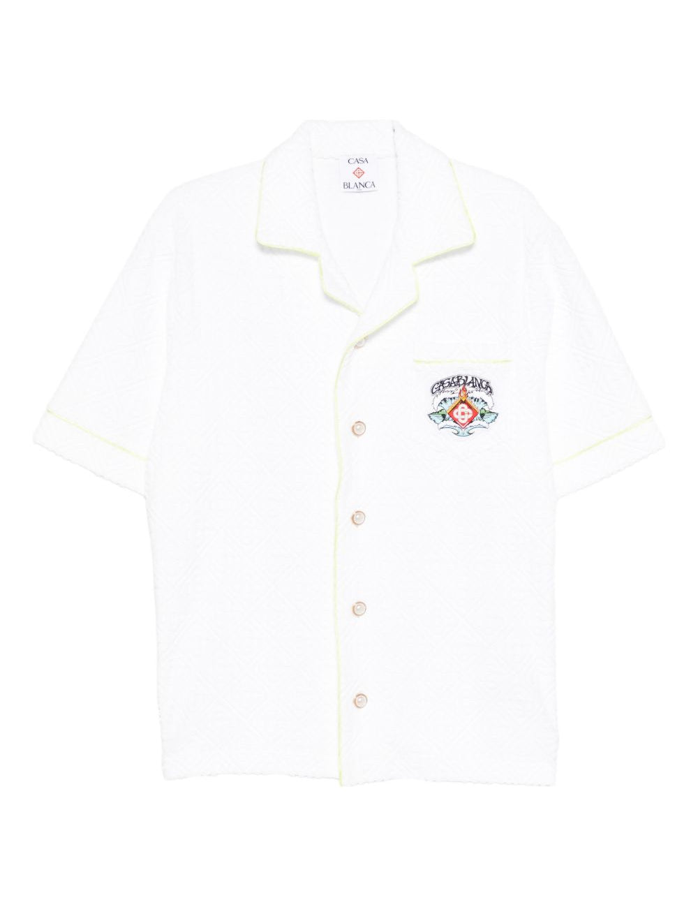 Camicia a maniche corte con stampa grafica in bianco Casablanca - uomo 
