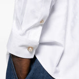 Camicia con stampa monogram in bianco Casablanca - uomo 