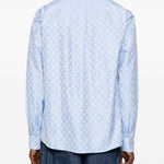 Camicia con stampa monogram in azzurro Casablanca - uomo 