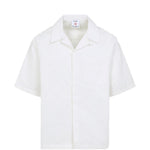 Camicia a mezza manica con stampa monogram in bianco Casablanca - uomo 