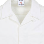 Camicia a mezza manica con stampa monogram in bianco Casablanca - uomo 