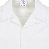 Camicia a mezza manica con stampa monogram in bianco Casablanca - uomo 