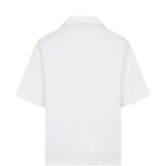 Camicia a mezza manica con stampa monogram in bianco Casablanca - uomo 