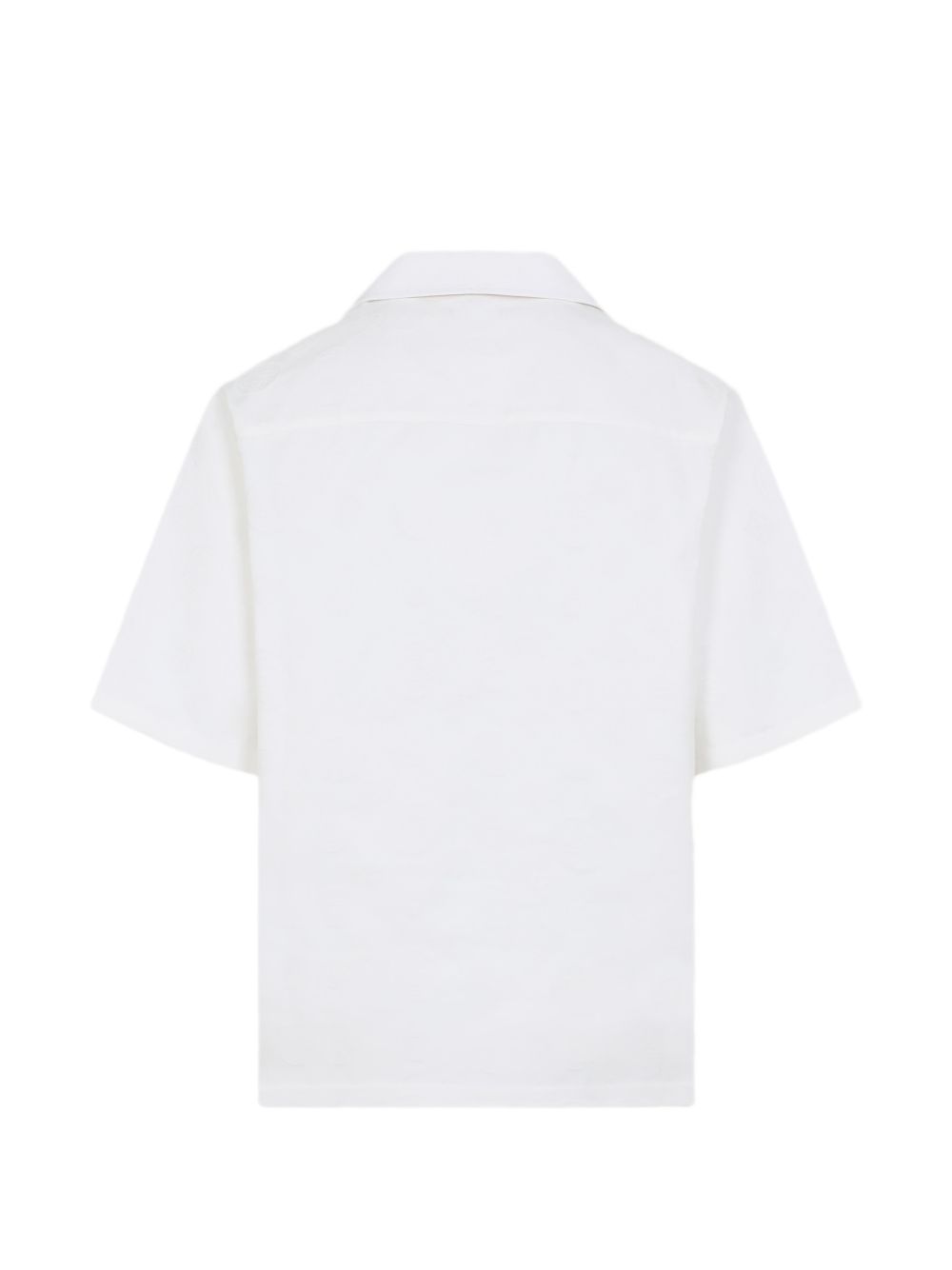 Camicia a mezza manica con stampa monogram in bianco Casablanca - uomo 