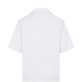 Camicia a mezza manica con stampa monogram in bianco Casablanca - uomo 