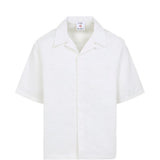 Camicia a mezza manica con stampa monogram in bianco Casablanca - uomo 