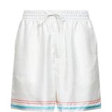 Shorts con vita elasticizzata in bianco Casablanca - uomo 