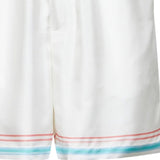 Shorts con vita elasticizzata in bianco Casablanca - uomo 