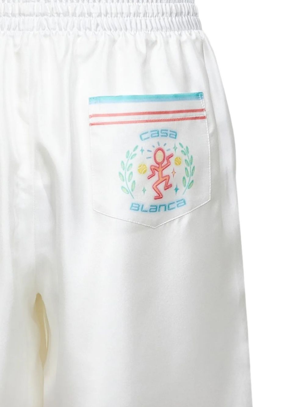 Shorts con vita elasticizzata in bianco Casablanca - uomo 