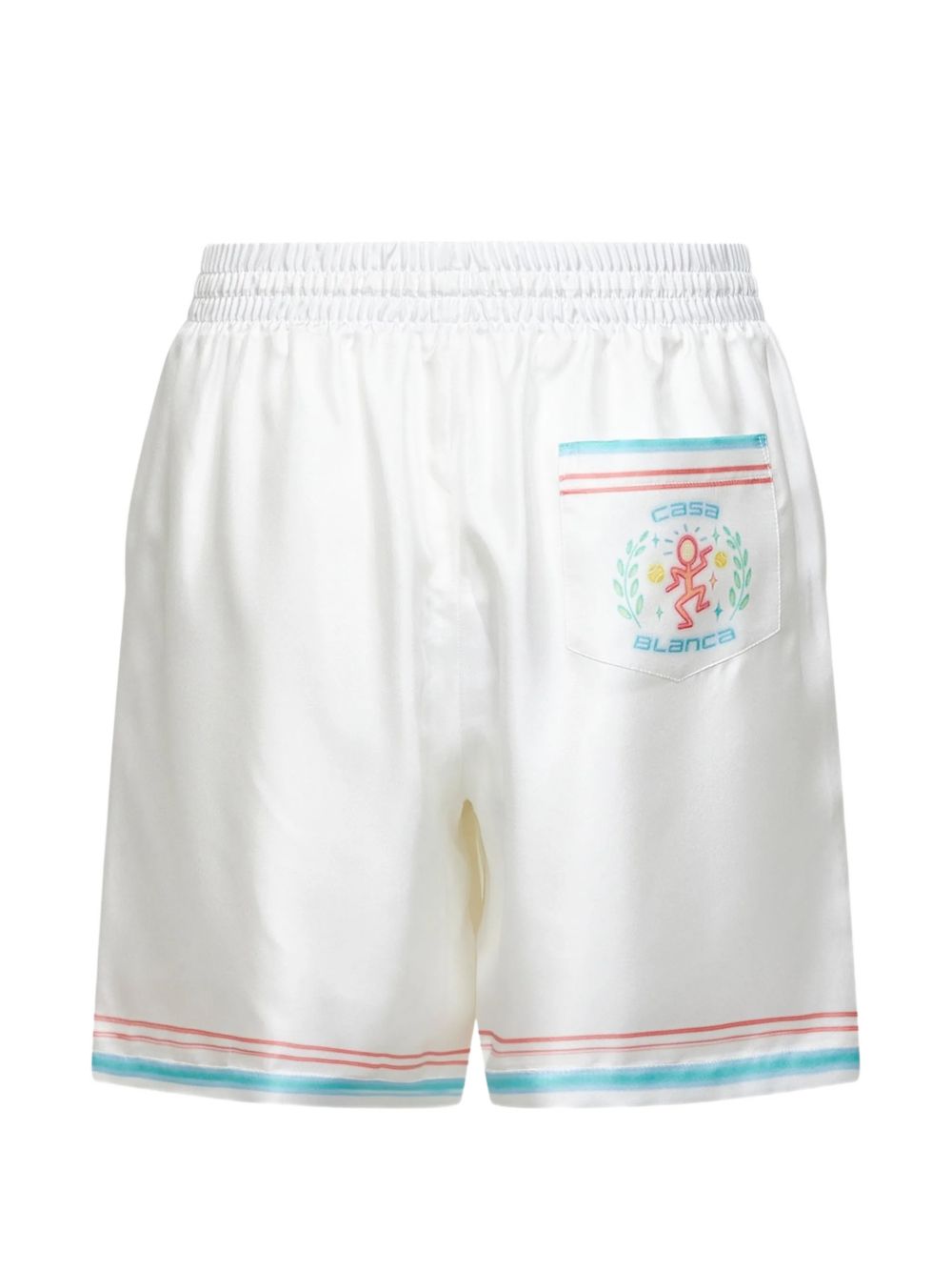 Shorts con vita elasticizzata in bianco Casablanca - uomo 