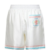 Shorts con vita elasticizzata in bianco Casablanca - uomo 