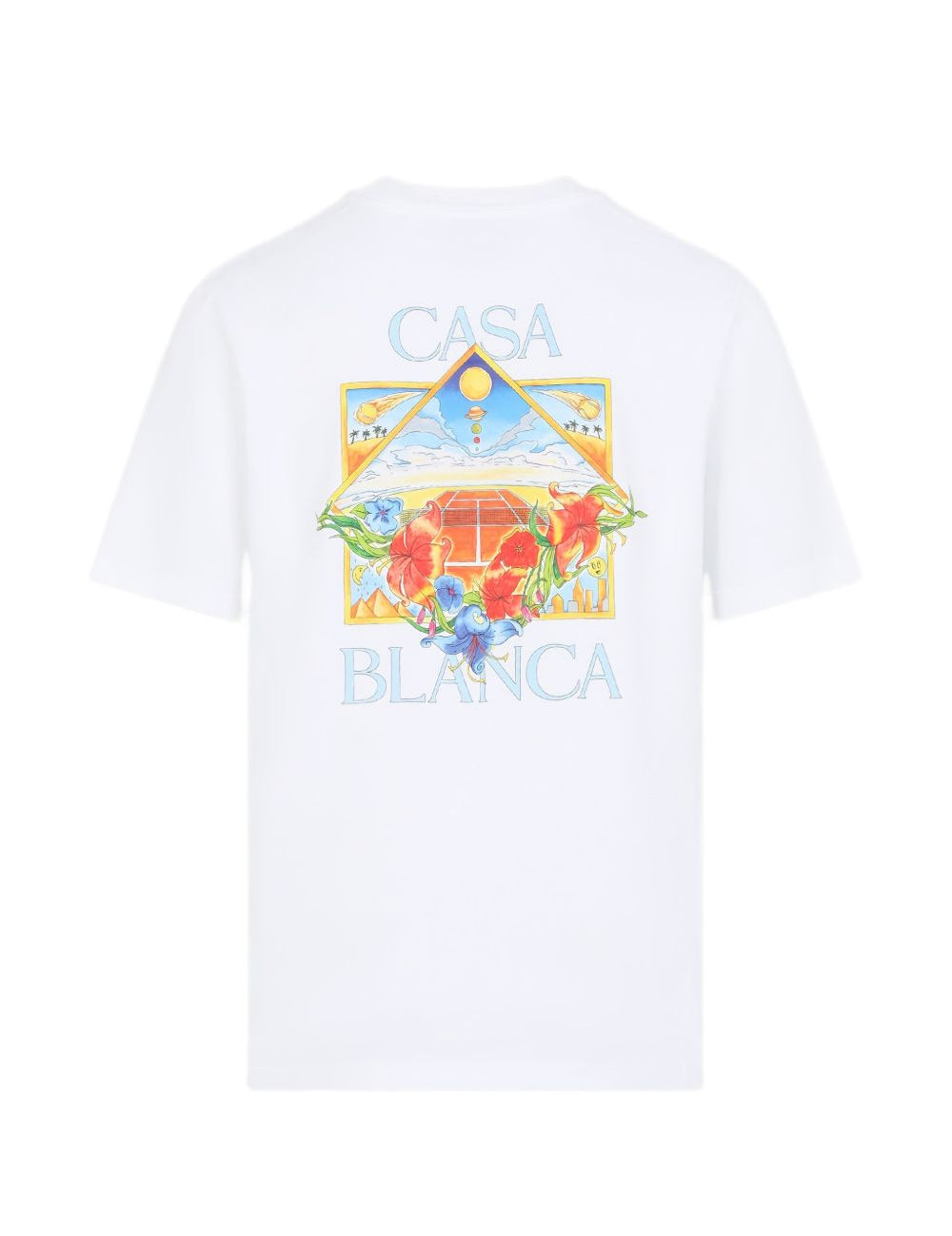T-shirt a fiori in bianco Casablanca - uomo 