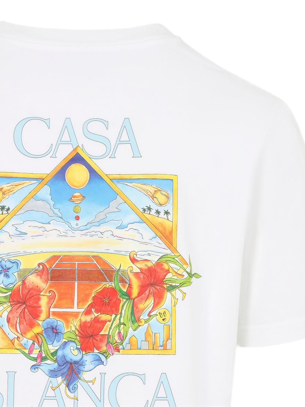 T-shirt a fiori in bianco Casablanca - uomo 