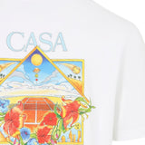 T-shirt a fiori in bianco Casablanca - uomo 