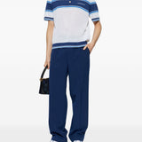 Polo traforata in bianco e blu Casablanca - uomo 