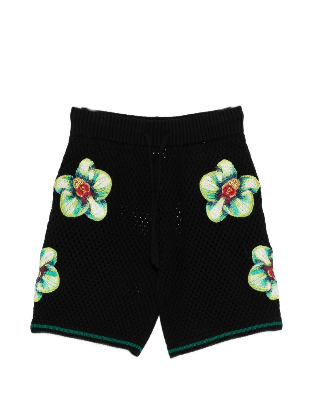 Shorts con dettagli floreali in nero Casablanca - uomo 