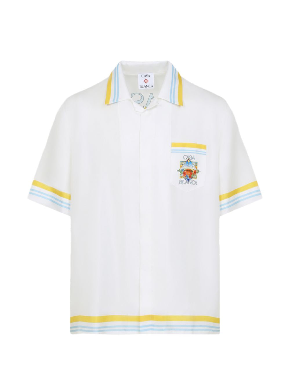 Camicia con stampasul retro in bianco Casablanca - uomo 