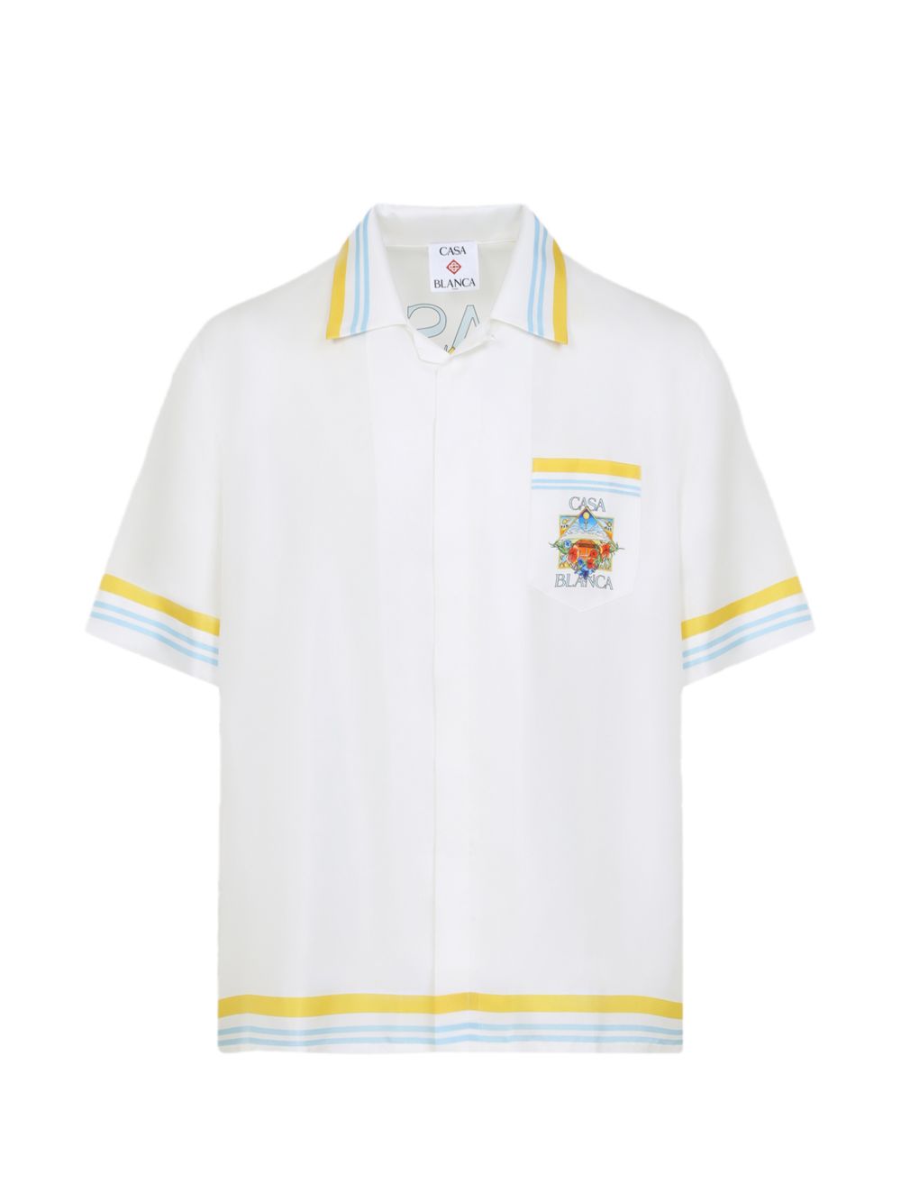 Camicia con stampasul retro in bianco Casablanca - uomo 