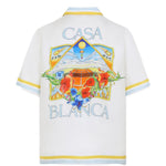 Camicia con stampasul retro in bianco Casablanca - uomo 